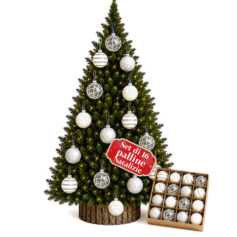 saint joy palline di natale set 16 pezzi assortiti a6 cm oro o argento ean 8050043128249