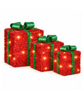 saint joy set 3 pacchi regalo luminosi a batteria 51 led bianco caldo ean 8056819081299