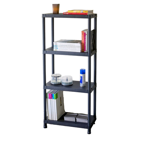 4-Tier Multipurpose Plastic Shelf 60x30x138cm