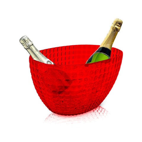 Bottle Bucket - Transparent Red, Oval Design