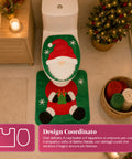 saint joy copriwater natalizio set 2 pezzi babbo natale con tappeto verde ean 8050043128034