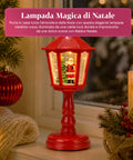 saint joy lampada natalizia con neve luci led e musica usb 2 colori ean 8050043128195