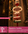 saint joy lanterna natalizia con luci led effetto neve e insegna polo nord ean 8050043127921