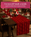 saint joy runner natalizio 33x180 cm con alberi in rilievo rosso o verde ean 8050043128317