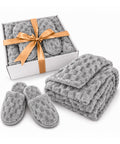 saint joy set coperta e pantofole soffici e avvolgenti plaid morbido 125x170 cm ciabatte taglia unica 4 colori ean 8056819079661