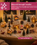 saint joy villaggio natalizio 30 pezzi in resina con casette luminose e neve ean 8050043127969