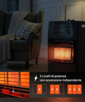 wintem buddy stufa a gas pieghevole potenza 42kw con 3 livelli di riscaldamento ean 8056819043532