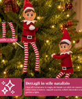 saint joy elfi di natale set 2 pezzi flessibili h40 cm 2 fantasie ean 8050043128430