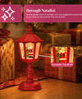 saint joy lampada natalizia con neve luci led e musica usb 2 colori ean 8050043128195