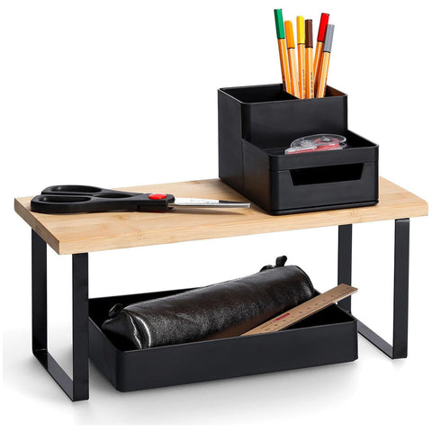 immagine-4-zeller-mensola-portaoggetti-in-bambu-e-metallo-36x155-ean-4003368274294