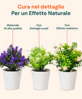 garden friend set 3 piante finte da interno con vasi moderni per casa o ufficio ean 8023755068431