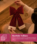 saint joy fiocco albero di natale in velluto rosso con doppia coda 2 misure ean 8050043128515