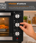 wintem forno elettrico da banco 45 litri ventilato con timer e doppio vetro 1800w con accessori ean 8056819078572