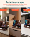 avilia home organizer da scrivania in legno con supporto smartphone e porta orologi compreso di alloggiamento per il cavo ricarica 255x15x185 cm ean 8052879011412