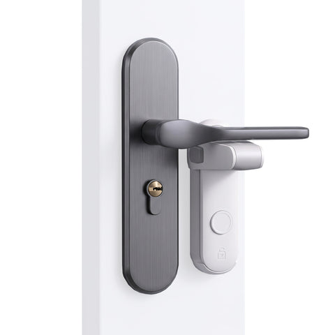 Set of 2 Adhesive Safety Handle Locks with Bilateral Buttons for Children and Pets – h 2.3x4.5 cm