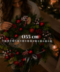 saint joy ghirlanda natalizia a55 cm con pigne e bacche rosse rami modellabili ean 8050043128508