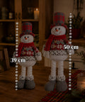 saint joy pupazzi natalizi set 3 con gambe regolabili tema scozzese o inglese ean 8050043128409