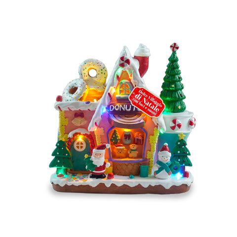 Northlight Animated Christmas Village with LED Lights, Music and Rotating Tree