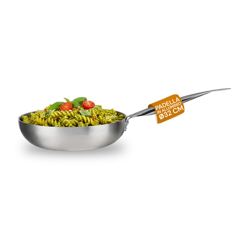 Chef 32 cm sauté pan - Natural Satin Aluminum - Full Induction