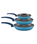 Avilia Padelle Antiaderenti Gaia Alluminio Blu con Fondo a Induzione Set 3 Pezzi 18-22-26cm con Manico Ergonomico Ean-8056819042856