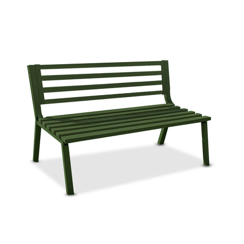 Montecarlo Green Bench in Painted Steel with Modern Design