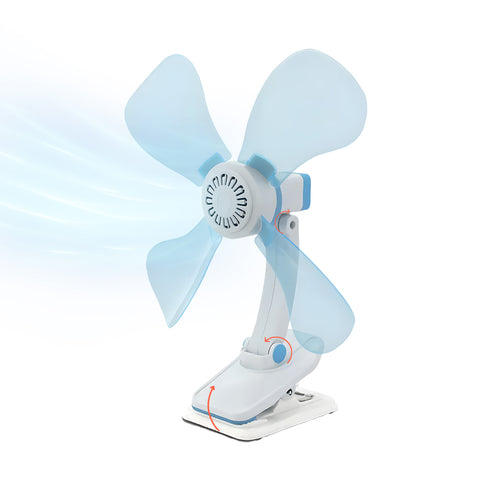 9w Quiet Adjustable Clip-On Portable Fan for Desk, Home and Bed