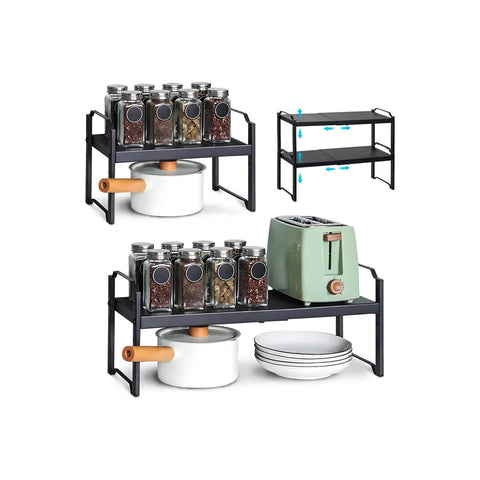Adjustable Extendable Shelf for Organizing Tight Spaces in Any Room