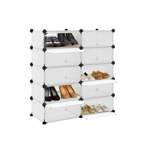 Space-Saving Shelf with 10 Stackable, Durable Tiers for Any Room