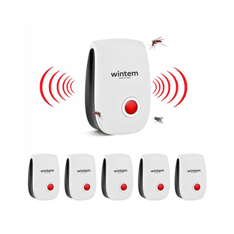 Non-Toxic Ultrasonic Repellent for Mosquitoes, Mice and Insects - Set of 6