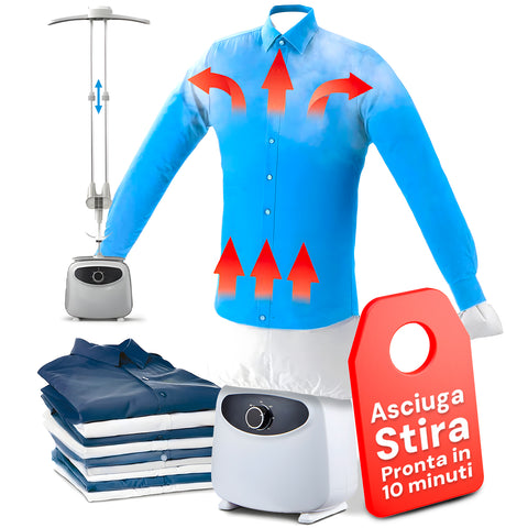 Vertical Shirt Ironer and Dryer with Adjustable Height 1200w
