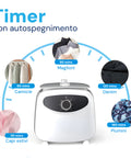 Timer con autospegnimento da 30 a 180 minuti per capi estivi, camicie, maglioni, denim e piumini