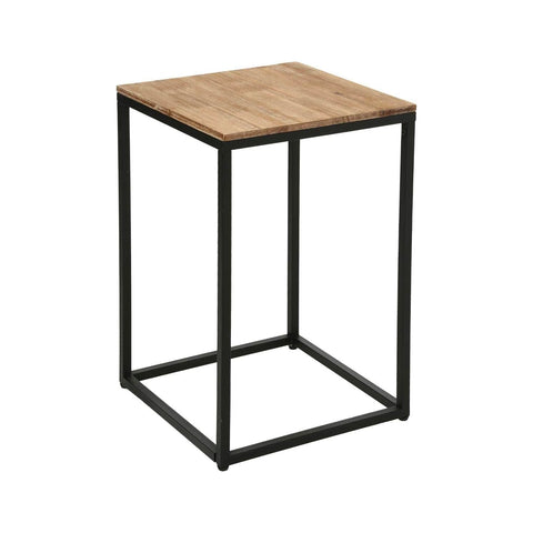 Wood and Metal Bedside Table or Sofa End Table