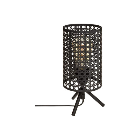 Black metal table lamp 28cm