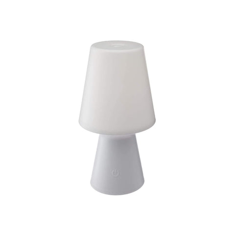Battery-Powered LED Lamp, White, 23cm