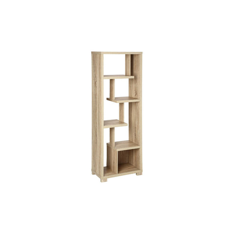 Beige MDF Wood Bookcase 60x30x170cm