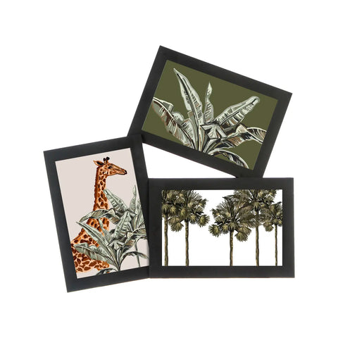 Set of 3 Dark Gray Picture Frames 29,5x28x7cm