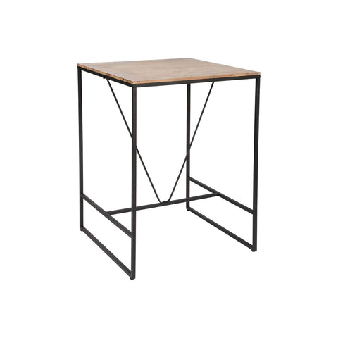 Wood and metal bar table 80x80x98cm