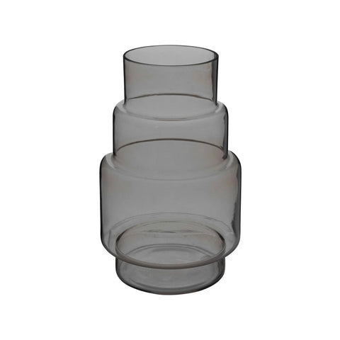 May Dark Gray Glass Vase H26cm