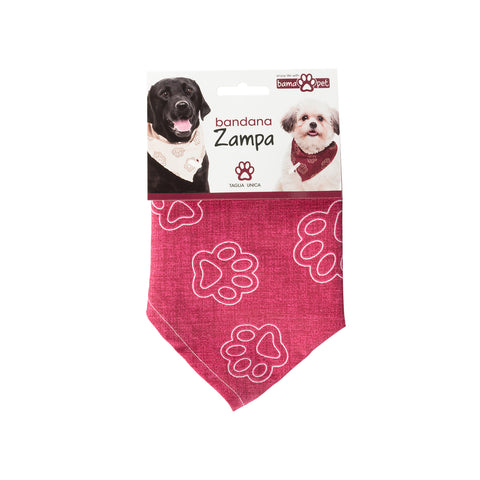Fabric Bandana with Paw Print 60x60cm