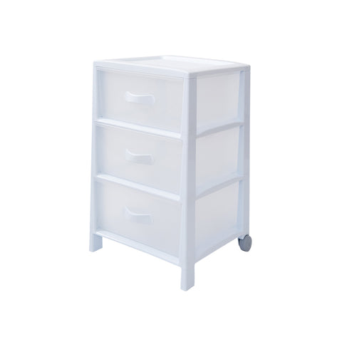 Futura 3-drawer chest of drawers, white