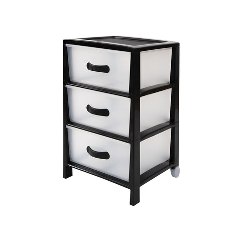 Futura 3-drawer chest of drawers, black