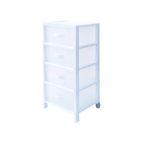 Futura 4-drawer chest of drawers, white