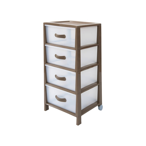 Futura 4-drawer chest of drawers, mocha