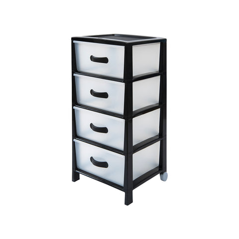 Futura 4-drawer chest of drawers, black