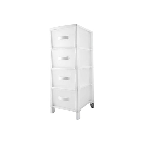 Futura Slim 4-drawer chest of drawers, white