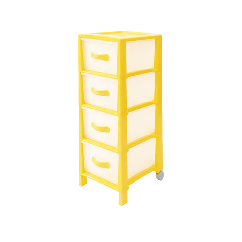 Futura Slim 4-Drawer Unit Yellow