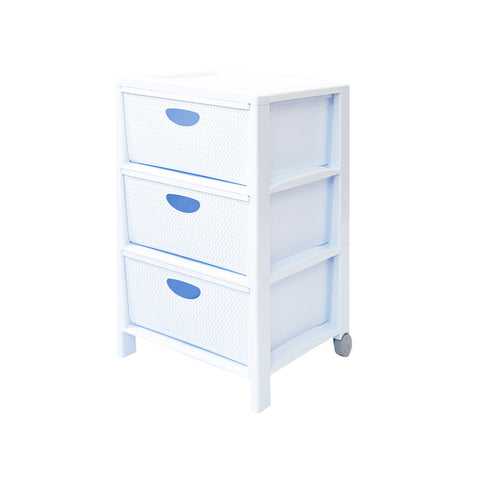 Intreccio White 3-Drawer Chest