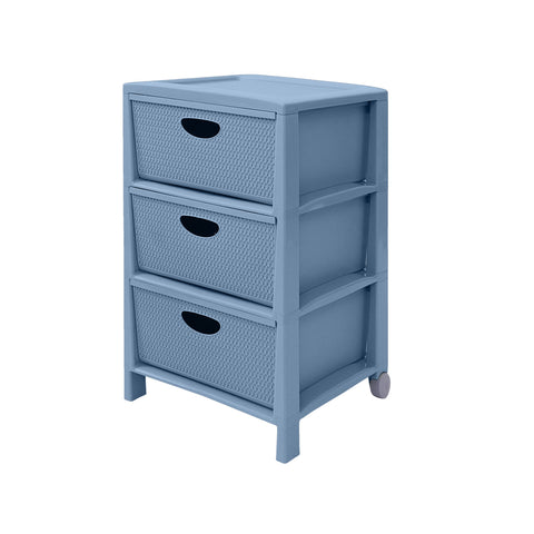 Intreccio Avion Blue 3-Drawer Chest