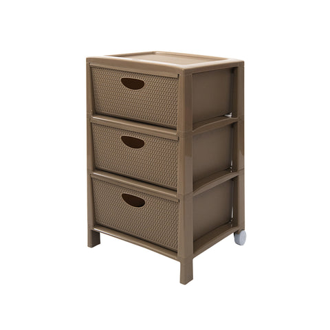 Intreccio Moka 3-Drawer Chest