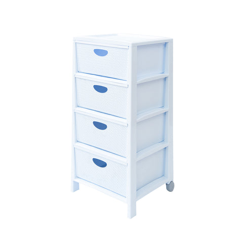 Intreccio White 4-Drawer Chest